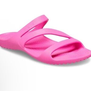 CROCS Bright Pink Strappy Sandals